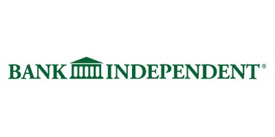 Bank Independent logo with green text