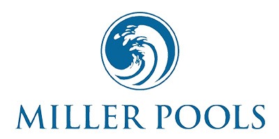Miller Pools logo with wave design